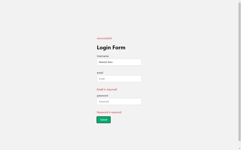 Form Validation in React