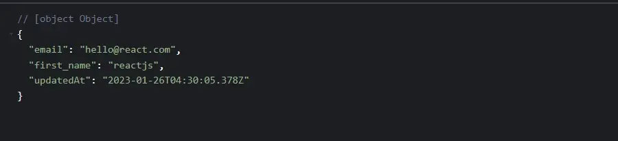 HTTP PATCH Method in React JS