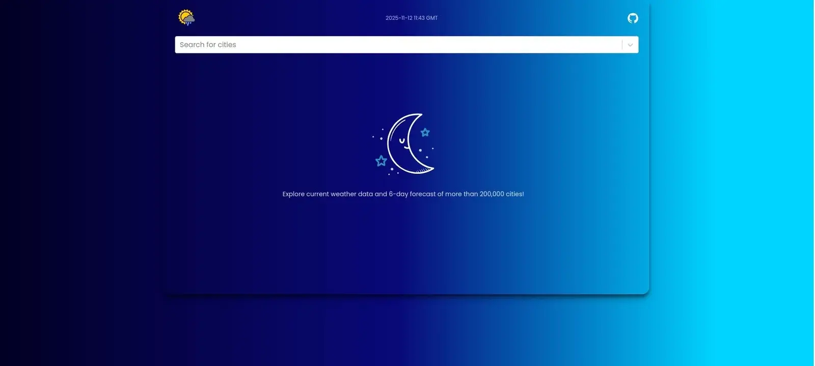 Responsive React Weather Forecast APP screenshot 1