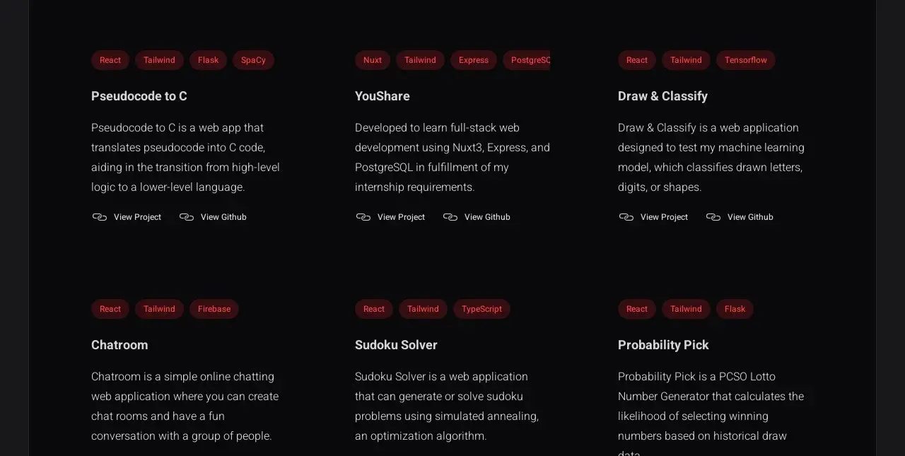 DSFolio &#8211; Modern Portfolio Website Built with React &amp; Tailwind CSS screenshot 2