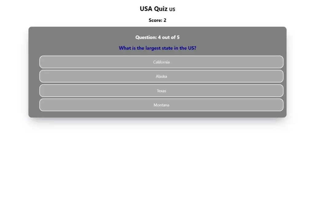 Quiz App in React