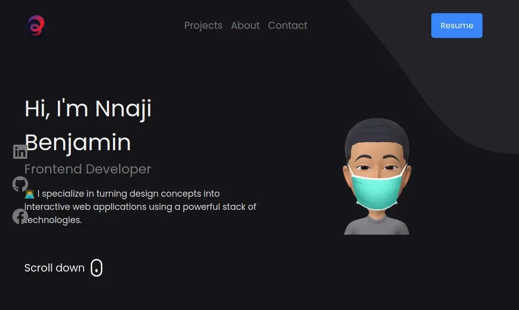 Nnaji Benjamin – Frontend Developer Portfolio screenshot 1