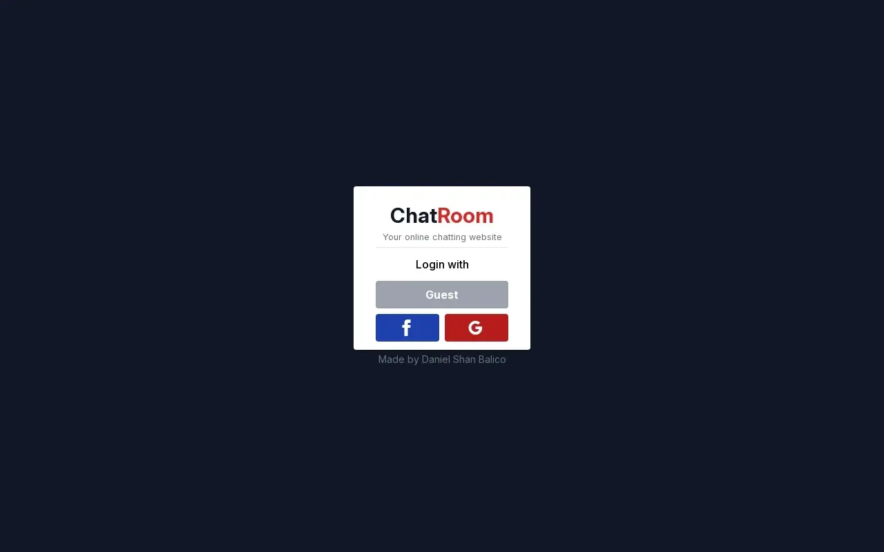 ChatRoom – Real-time Web Chat Application with React & Firebase screenshot 1