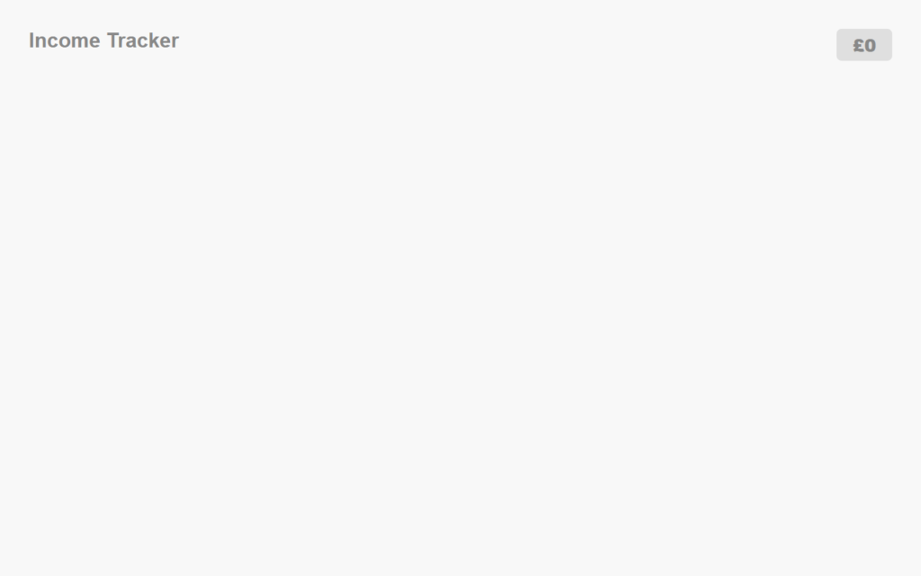 Income tracker in react