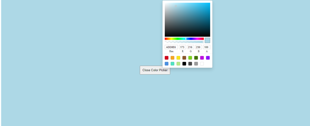 reactjs color picker app