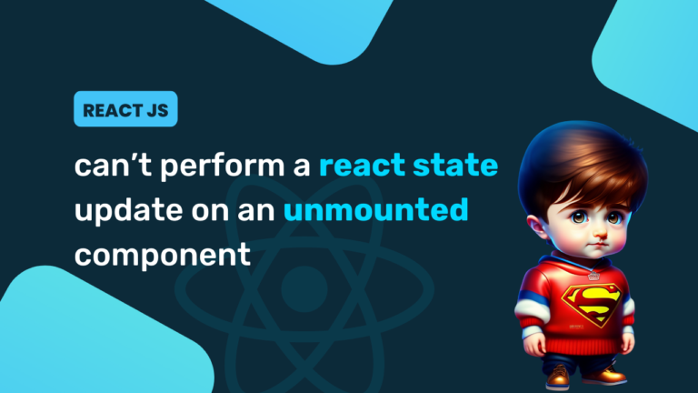 can't perform a react state update on an unmounted component