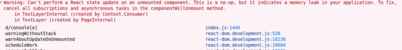 can't perform a react state update on an unmounted component