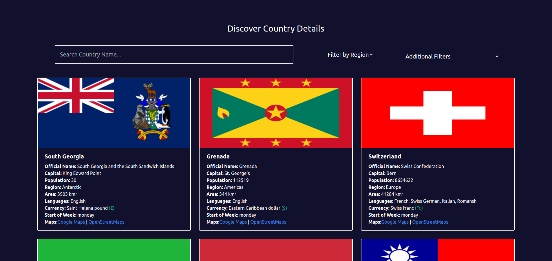 CountryInfo Web - Explore Countries Data