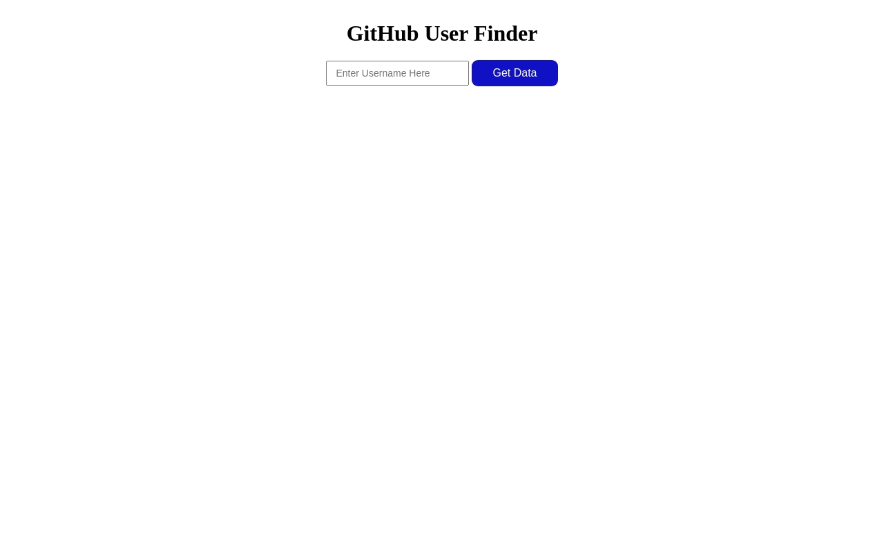 GitHub Profile Finder – Search & View GitHub User Profiles