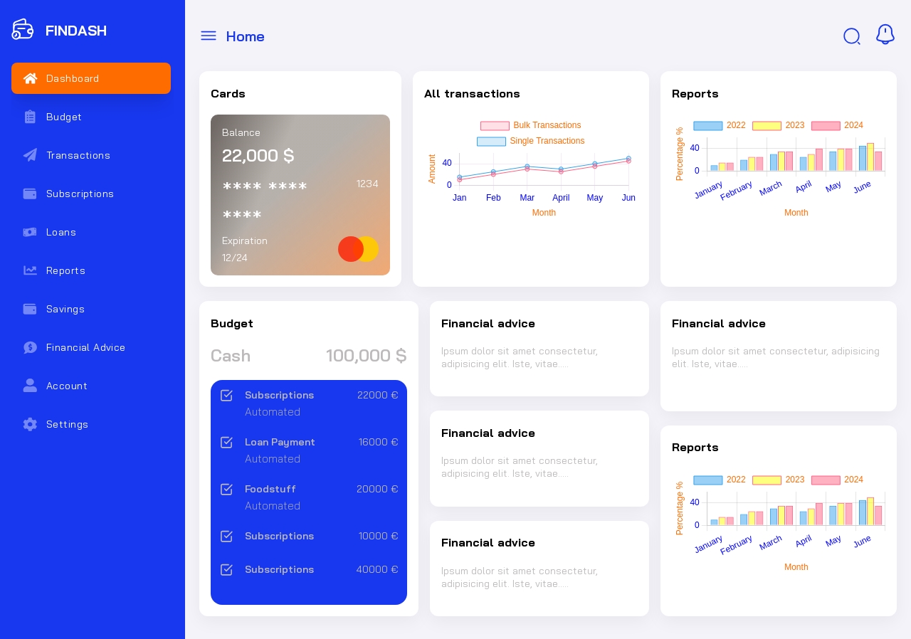 Financial Dashboard – Modern React-based Financial Management Tool